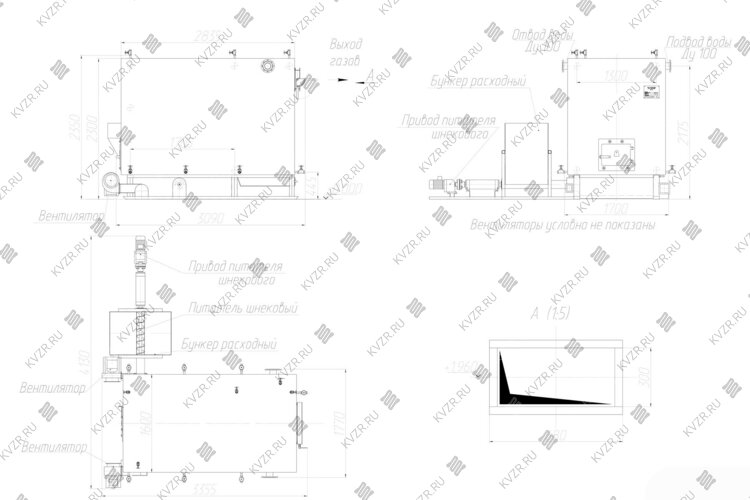 Котел на пеллетах 1000 кВт чертеж