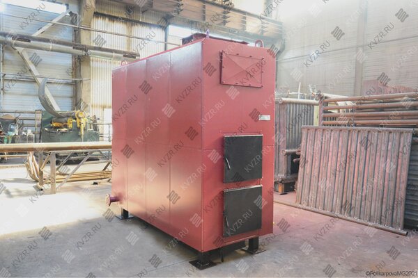 Котел 0.5 МВт на дровах с длинной топкой